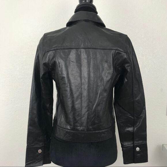 100% Leather Jacket - Black - Picture 3 of 7